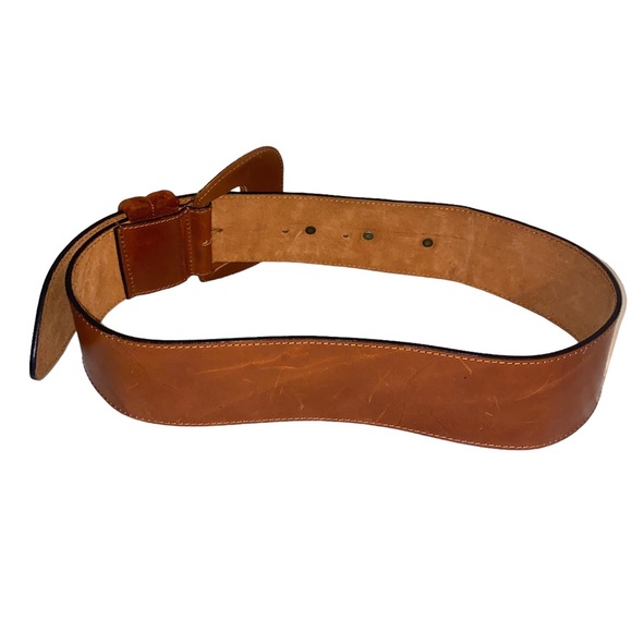 Wide Leather Belt made in Italy - Picture 2 of 10